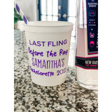 Last Fling Before the Ring - Personalized stadium cup