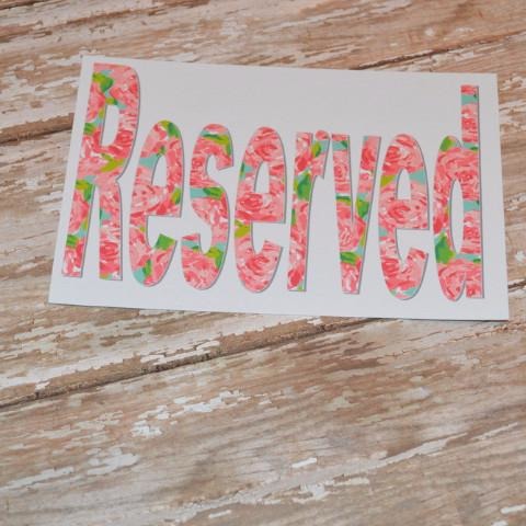 First Impression Reserved Sign